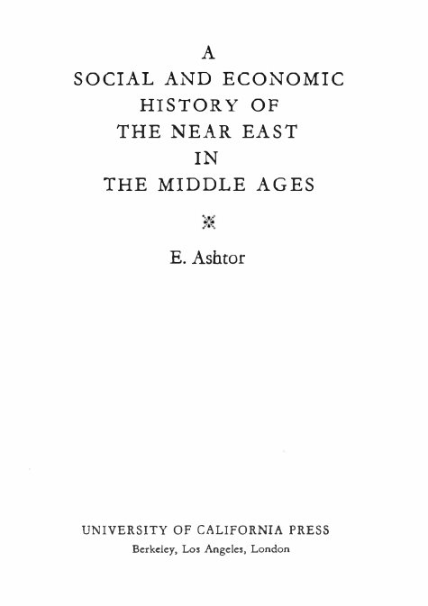 A Social And Economic History Of The