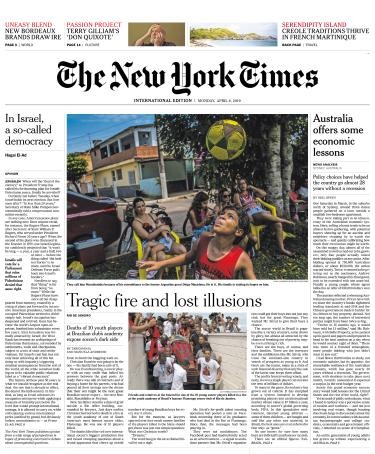 International New York Times – 08 April 2019