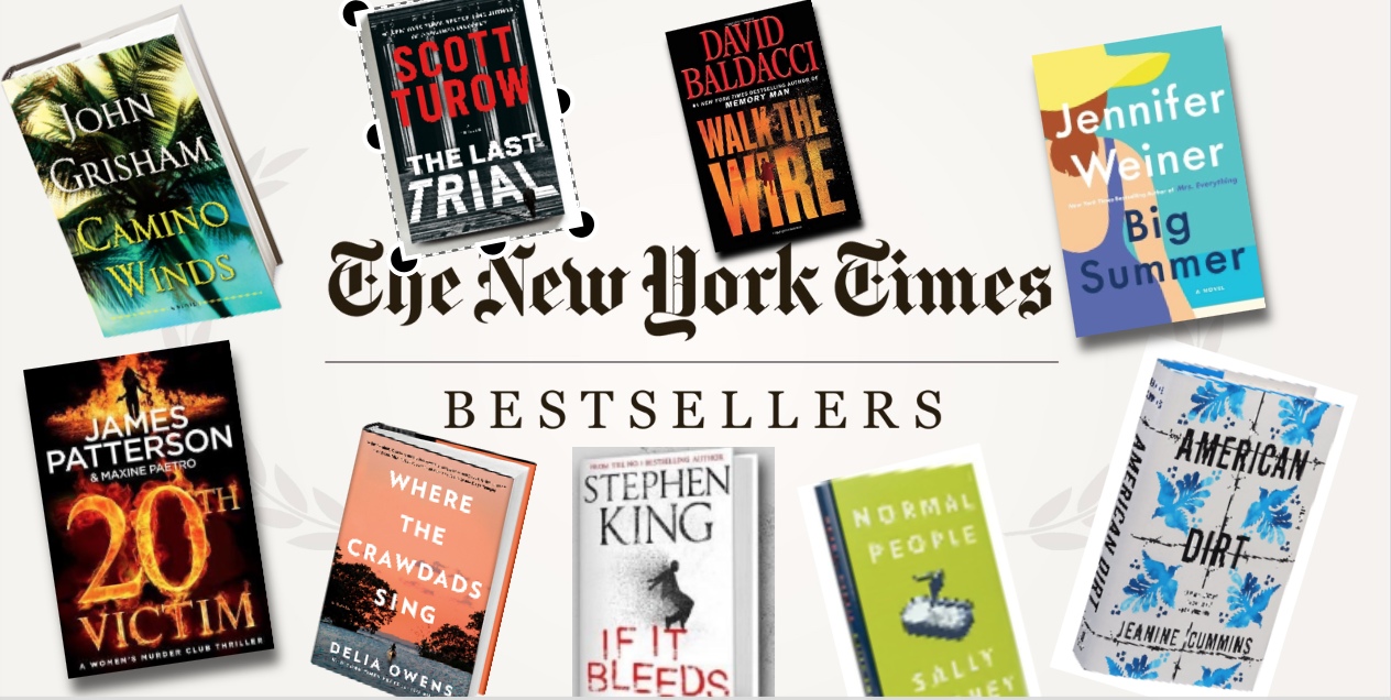 The New York Times Best Sellers Fiction May 31, 2020 read and