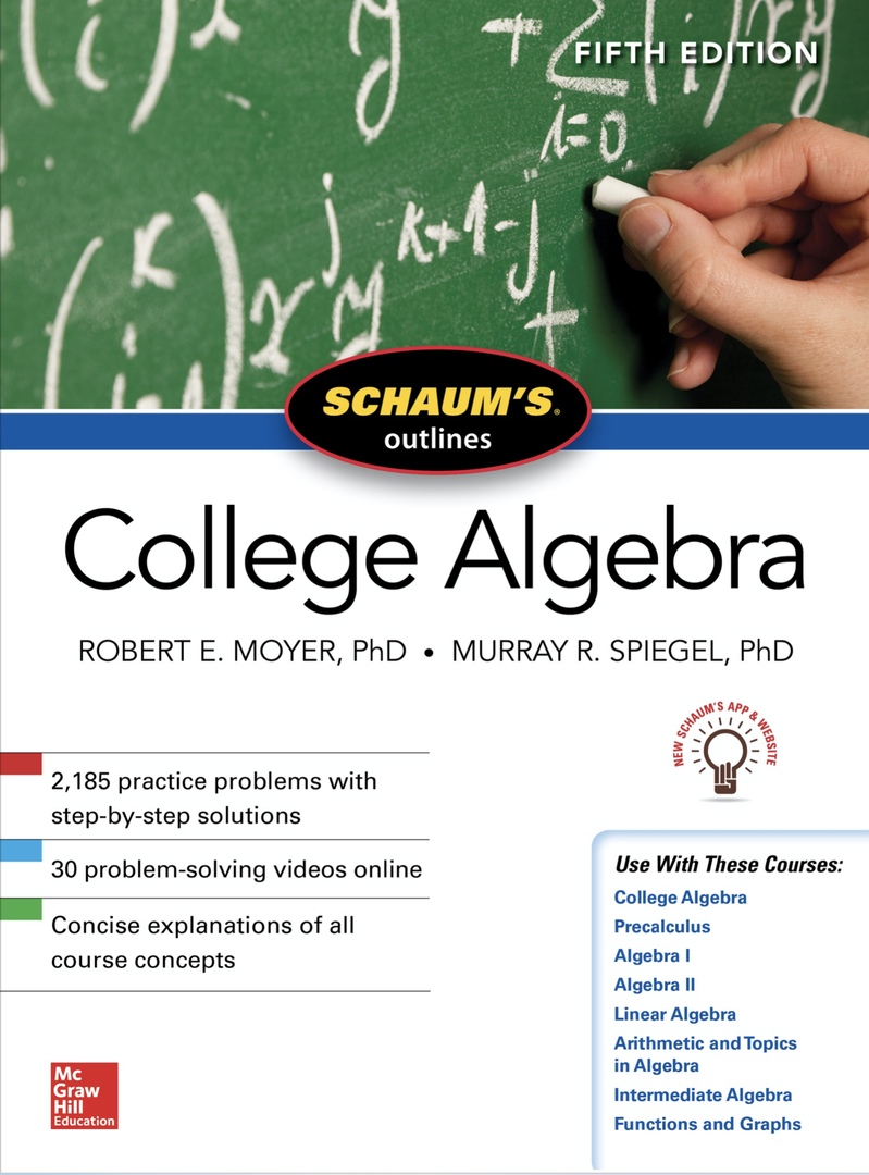 Schaum’s Outline Of College Algebra (Moyerб 2018)