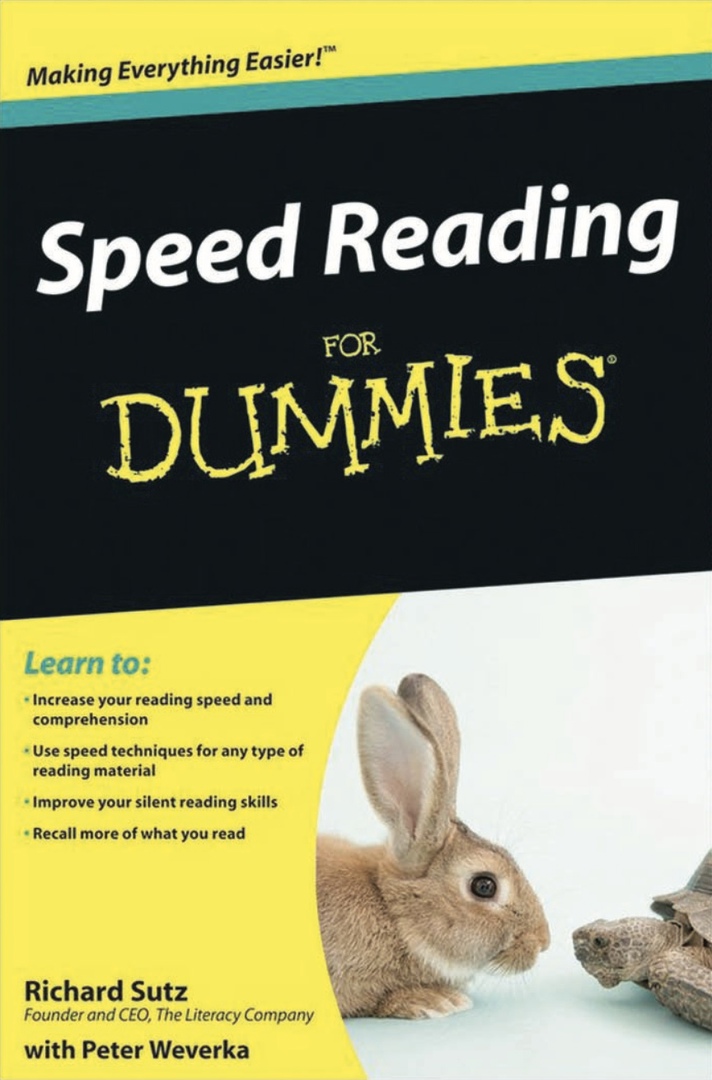 Speed Reading For Dummies By Richard Sutz, Peter Weverka