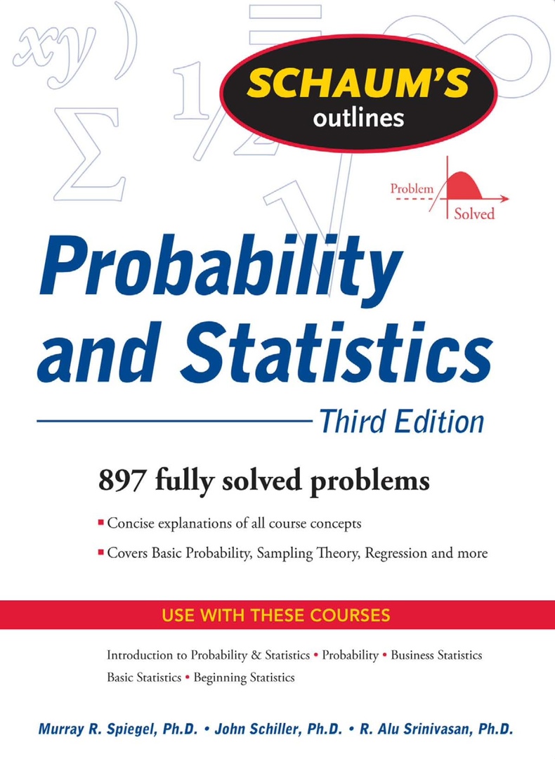 Schaum’s Outline Of Probability And Statistics By Schiller